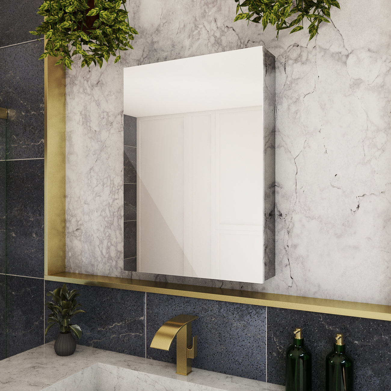 Corvina 20 x 28 Inch Single Door Medicine Cabinet | Alternative Image 03