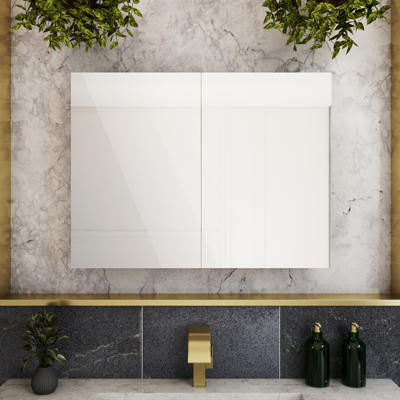 Corvina 32 x 24 inch Double Door Medicine Cabinet | Alternative Image 02