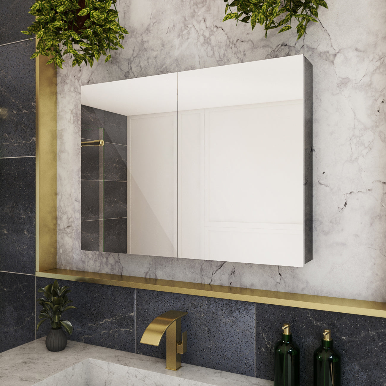 Corvina 32 x 24 inch Double Door Medicine Cabinet | Alternative Image 03