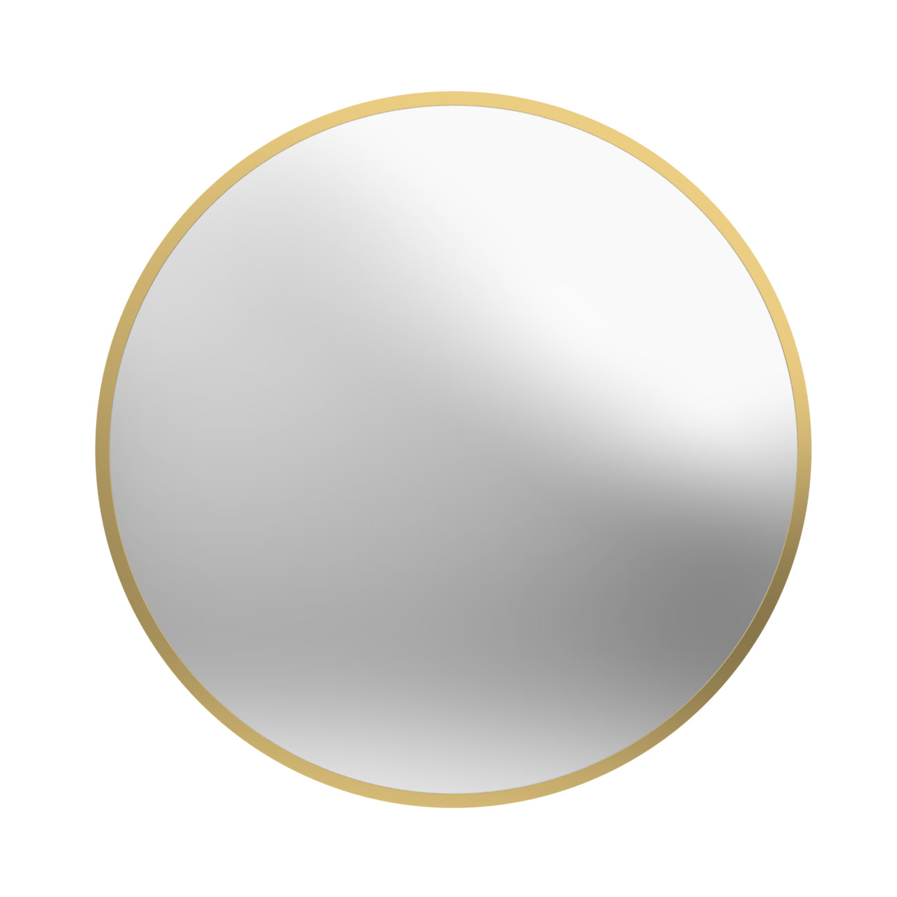 Eria 24 by 24 Inch Round Mirror - Brushed Brass Frame | Alternative Image 01 | finish:Brushed Brass