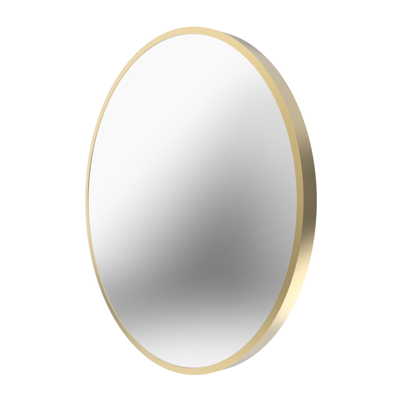 Eria 24 by 24 Inch Round Mirror - Brushed Brass Frame | Alternative Image 04 | finish:Brushed Brass