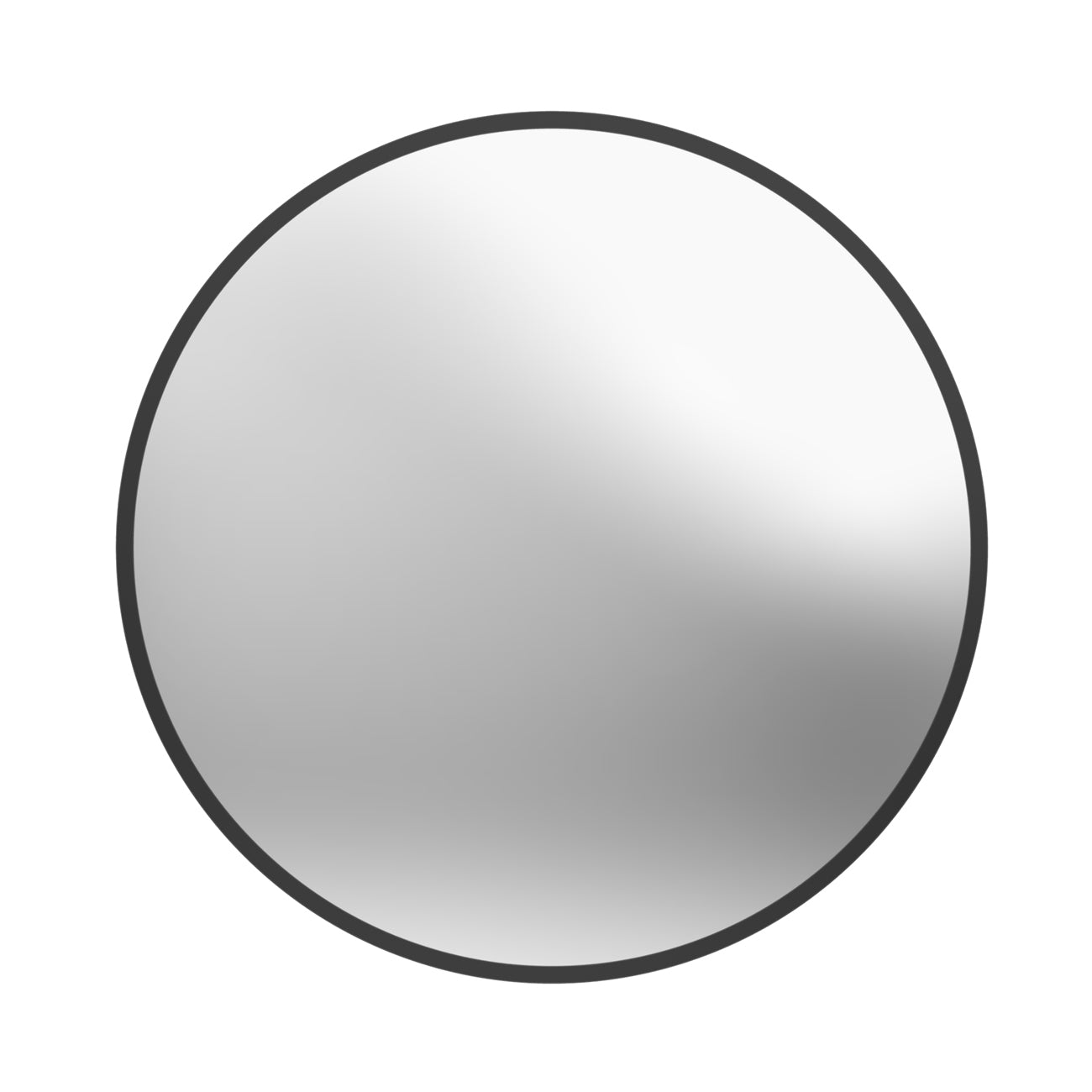 Eris 24 by 24 Inch Round Mirror - Matte Black Frame | Alternative Image 01 | finish:Matte Black