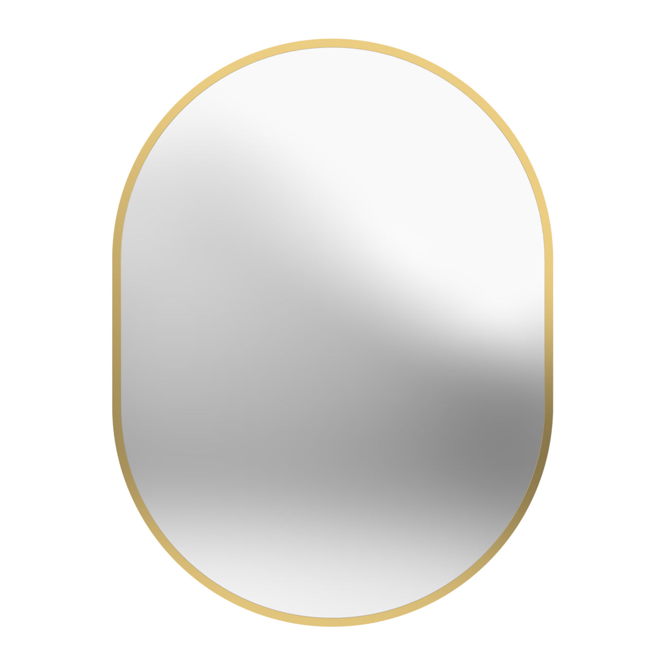 Eria 24 by 32 Inch Oval Mirror - Brushed Brass Frame | Alternative Image 01 | finish:Brushed Brass