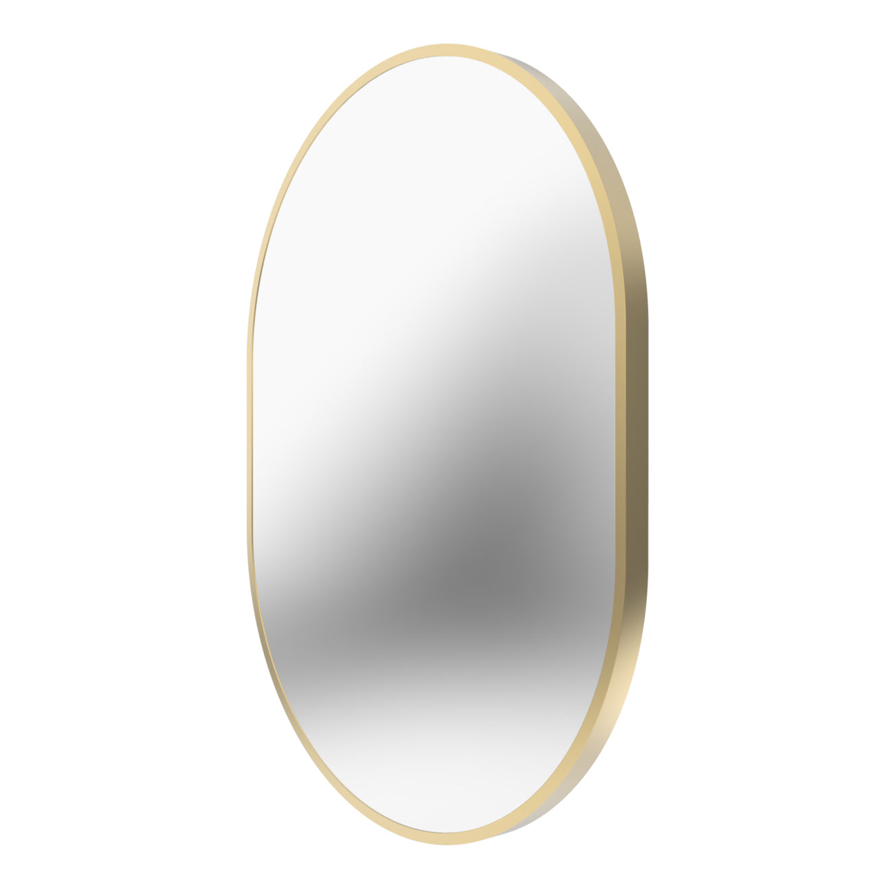 Eria 24 by 32 Inch Oval Mirror - Brushed Brass Frame | Alternative Image 04 | finish:Brushed Brass