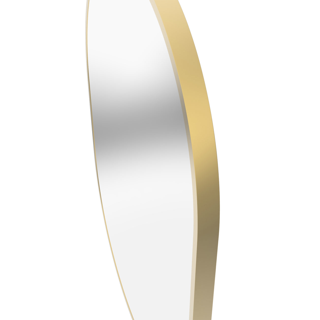 Eria 24 by 32 Inch Oval Mirror - Brushed Brass Frame | Alternative Image 05 | finish:Brushed Brass