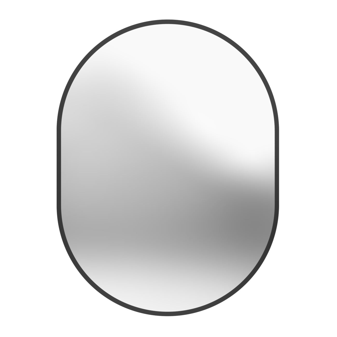 Eria 24 by 32 Inch Oval Mirror - Matte Black Frame | Alternative Image 01 | finish:Matte Black
