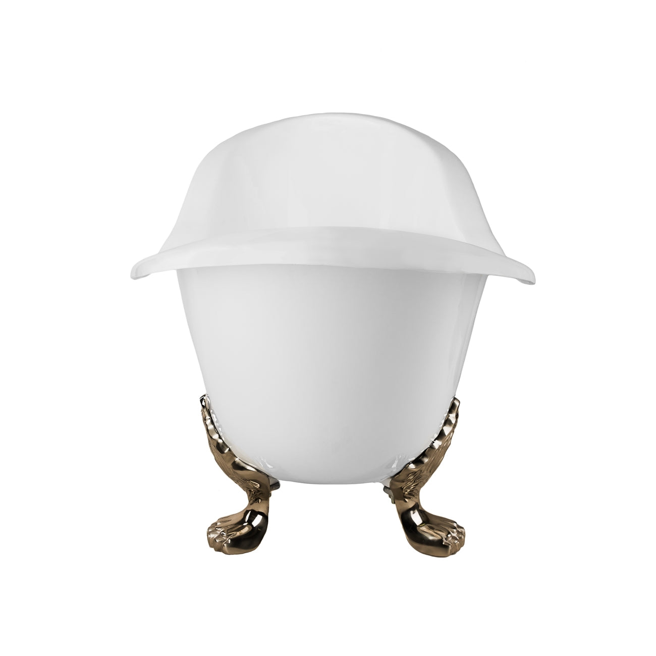Ravelle 72 Inch Cast Iron Double Slipper Tub - No Faucet Drillings - Brushed Nickel Drain | Alternative Image 02 | length:72 | faucet centers:None | foot finish:Brushed Nickel