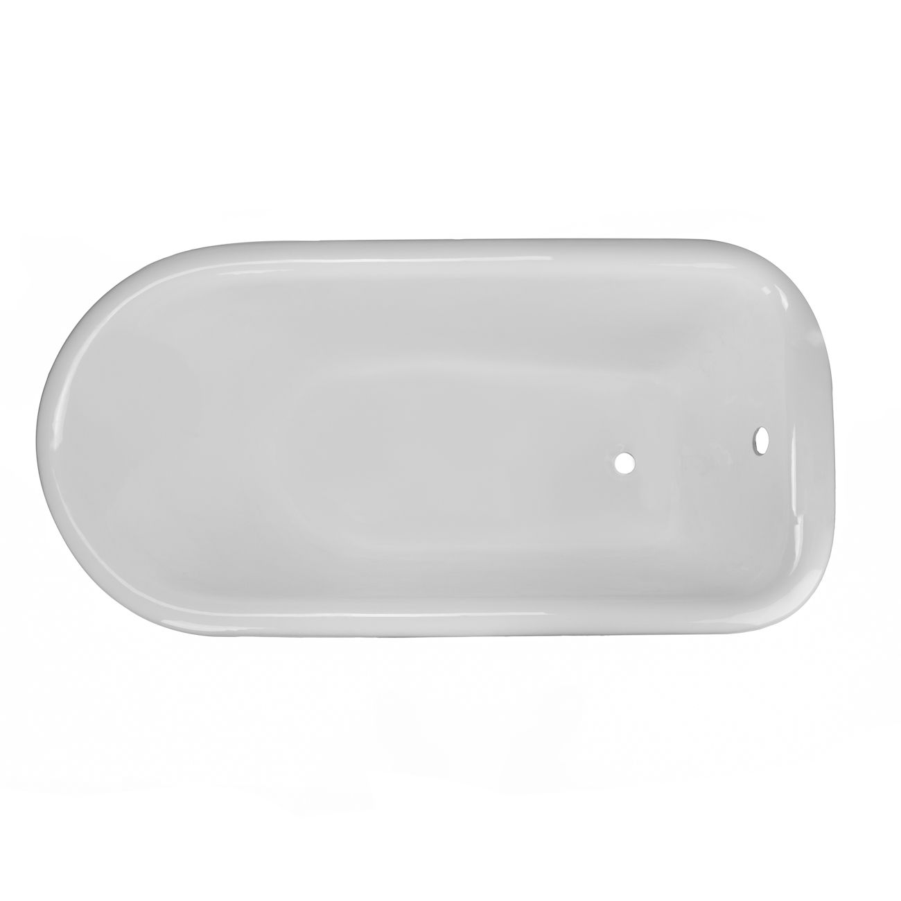 Classic 48 Inch Cast Iron Classic Clawfoot Tub - No Faucet Drillings | Alternative Image 03 | length:48 | faucet centers:None | foot finish:Brushed Nickel