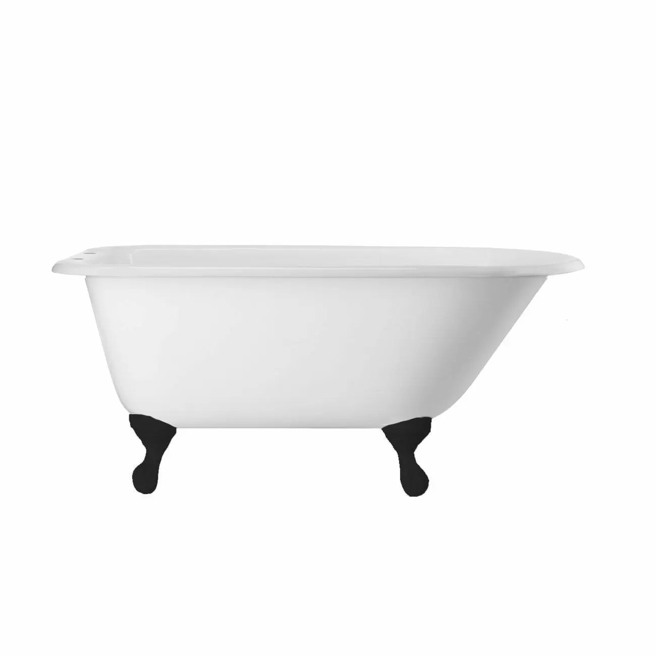 Classic 48 Inch Cast Iron Classic Clawfoot Tub - Rim Faucet Drillings | Alternative Image 01 | length:48 | faucet centers:7" Tub Rim | foot finish:Oil Rubbed Bronze