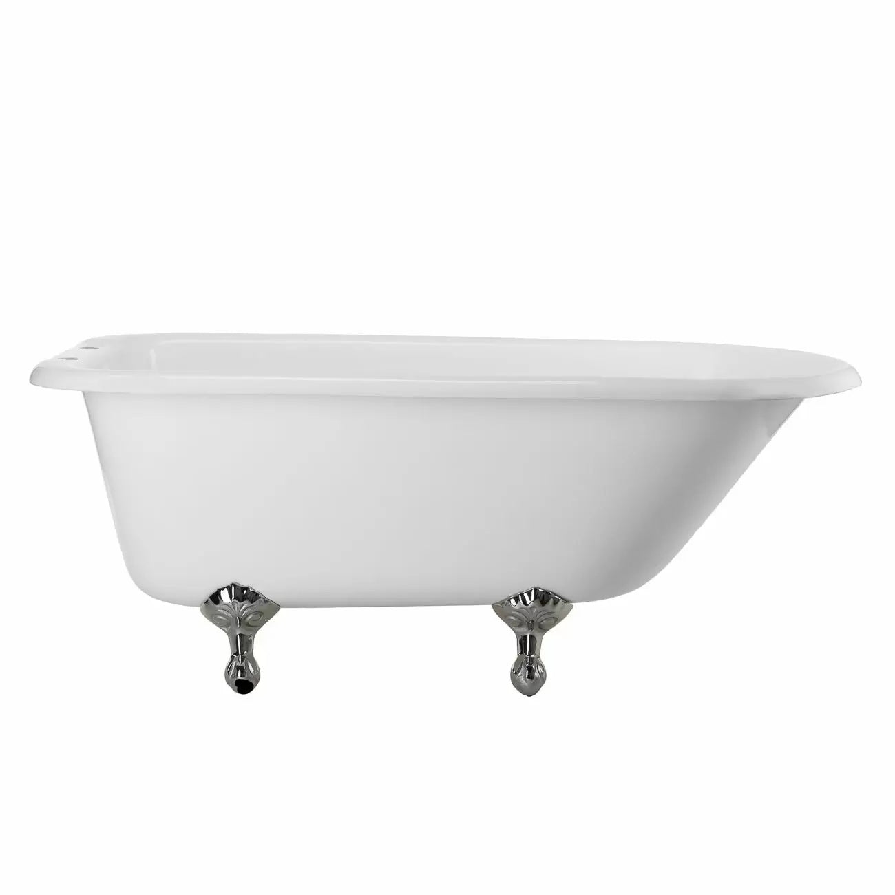 Classic 72 Inch Cast Iron Classic Clawfoot Tub - Rim Faucet Drillings | Alternative Image 01 | length:72 | faucet centers:7" Tub Rim | foot finish:Chrome