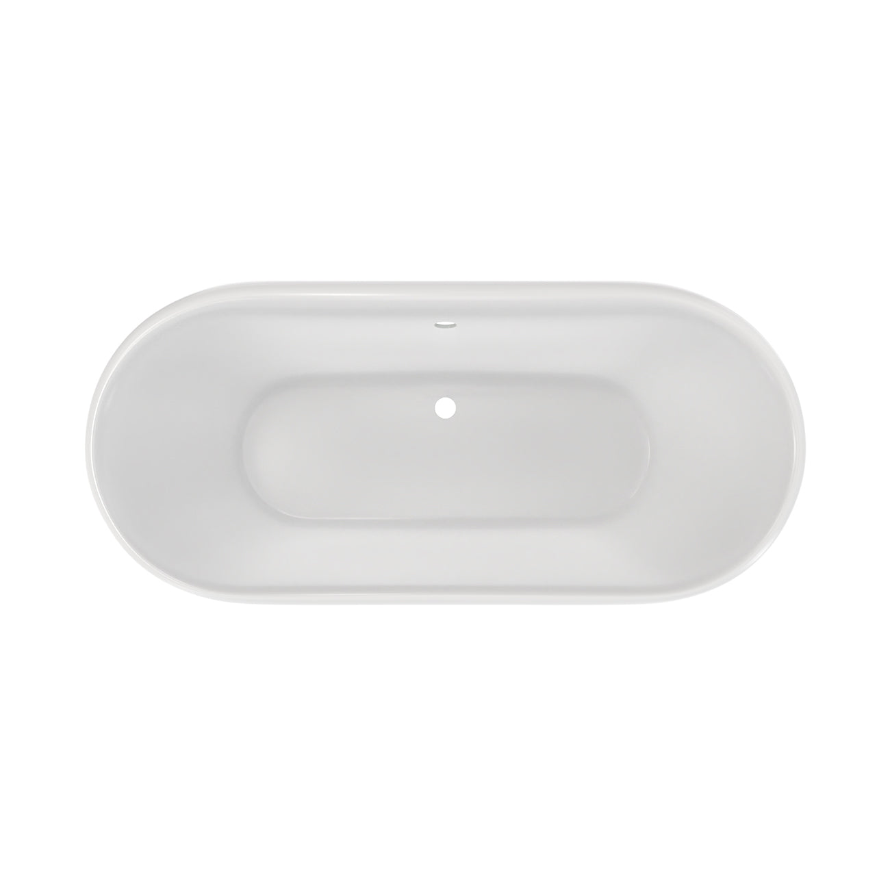 Paloma 66 Inch Cast Iron Double Ended Clawfoot Tub - No Faucet Drillings | Alternative Image 03 | length:66 | foot finish:Brass