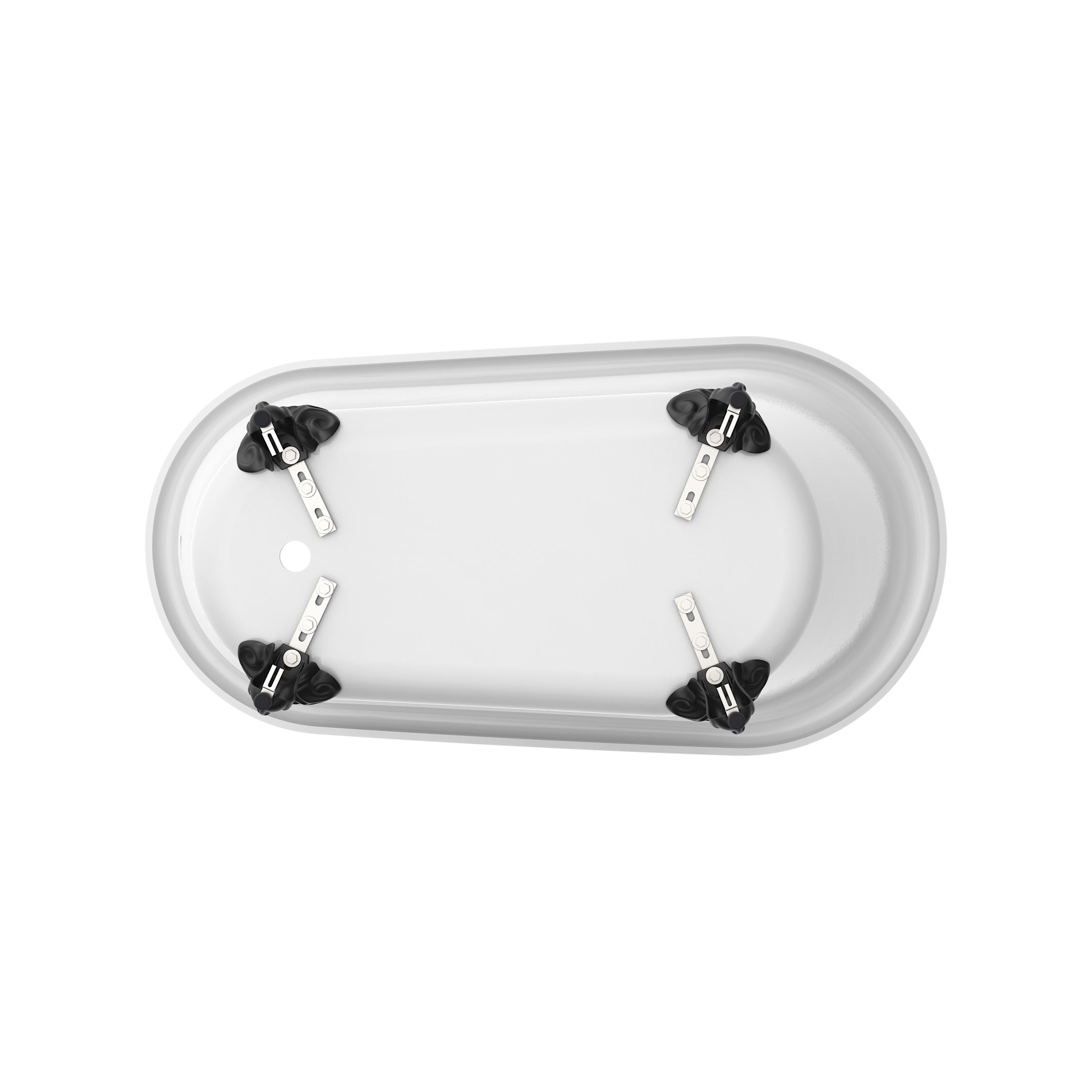 Isaiah II 62-Inch Acrylic Slipper Clawfoot Tub - No Faucet Drillings - Imperial Ball and Claw Feet | Alternative Image 05 | length:61 | faucet centers:None | foot finish:Matte Black