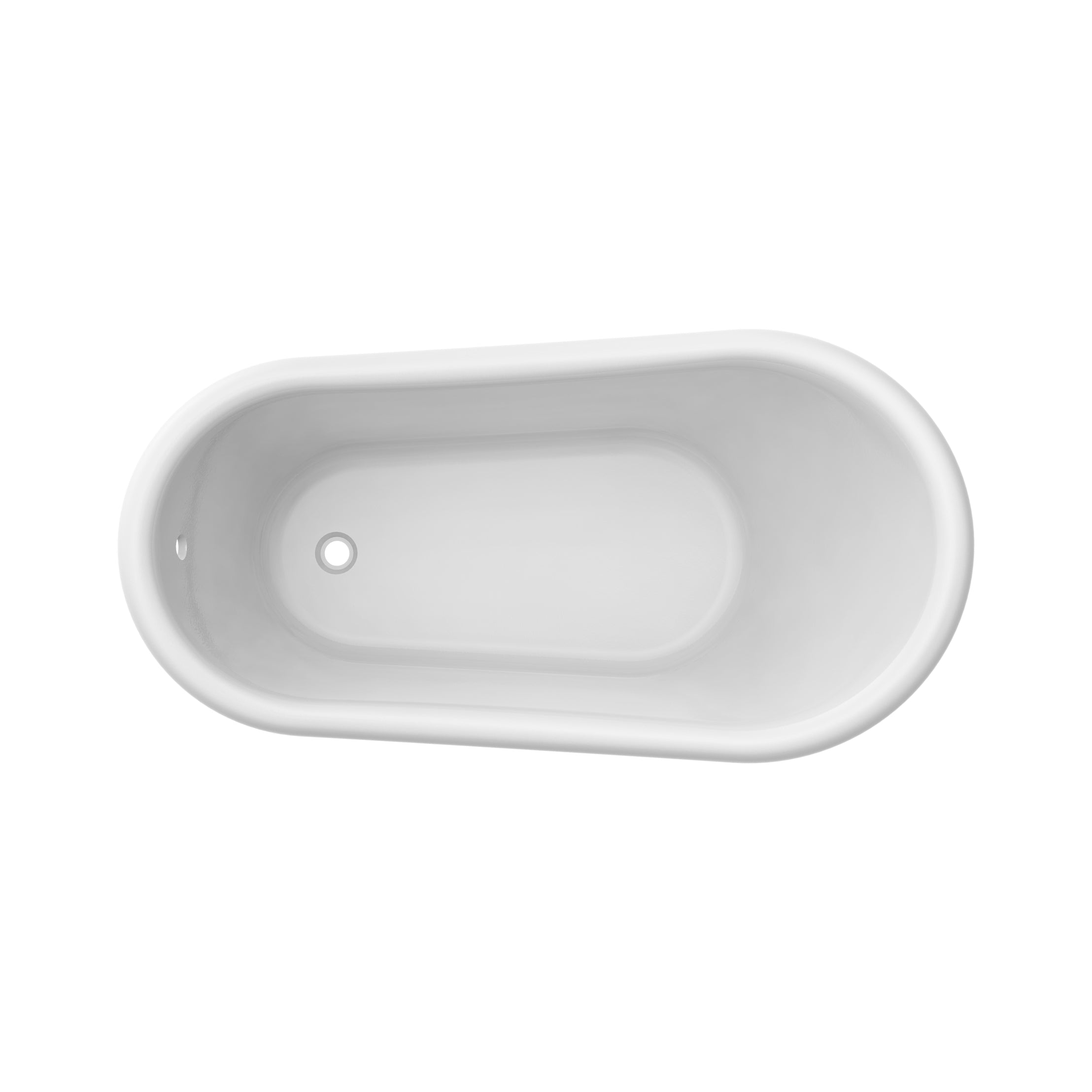 Isaiah II 62-Inch Acrylic Slipper Clawfoot Tub - No Faucet Drillings - Imperial Ball and Claw Feet | Alternative Image 04 | length:61 | faucet centers:None | foot finish:Matte Black