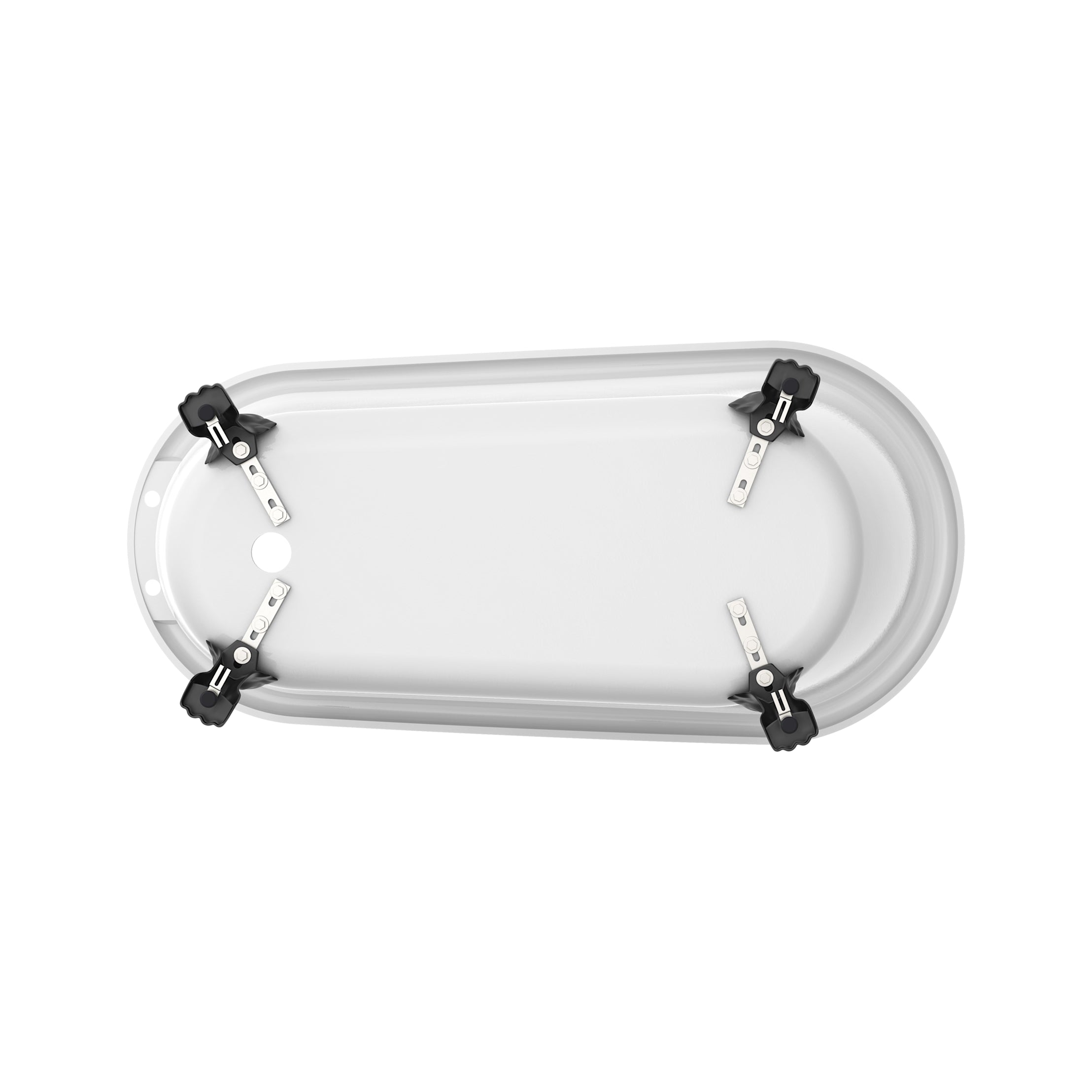 Isaiah II 62-Inch Acrylic Slipper Clawfoot Tub - Rim Faucet Drillings - Lions Paw Feet | Alternative Image 05 | length:61 | faucet centers:7" Tub Rim | foot finish:Matte Black
