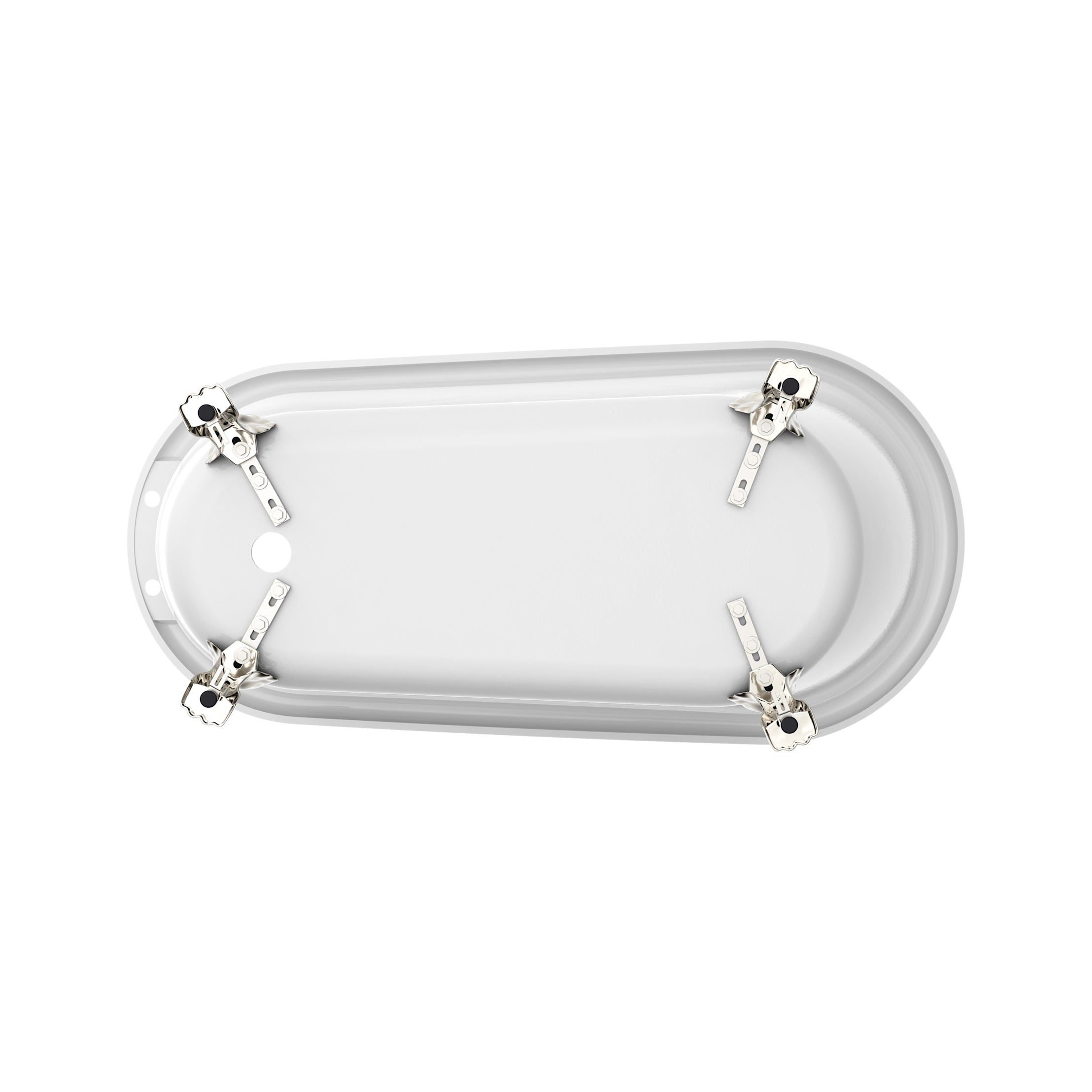 Hawke II 57-Inch Acrylic Slipper Clawfoot Tub - Rim Faucet Drillings - Lions Paw Feet | Alternative Image 05 | length:57 | faucet centers:7" | foot finish:Polished Nickel