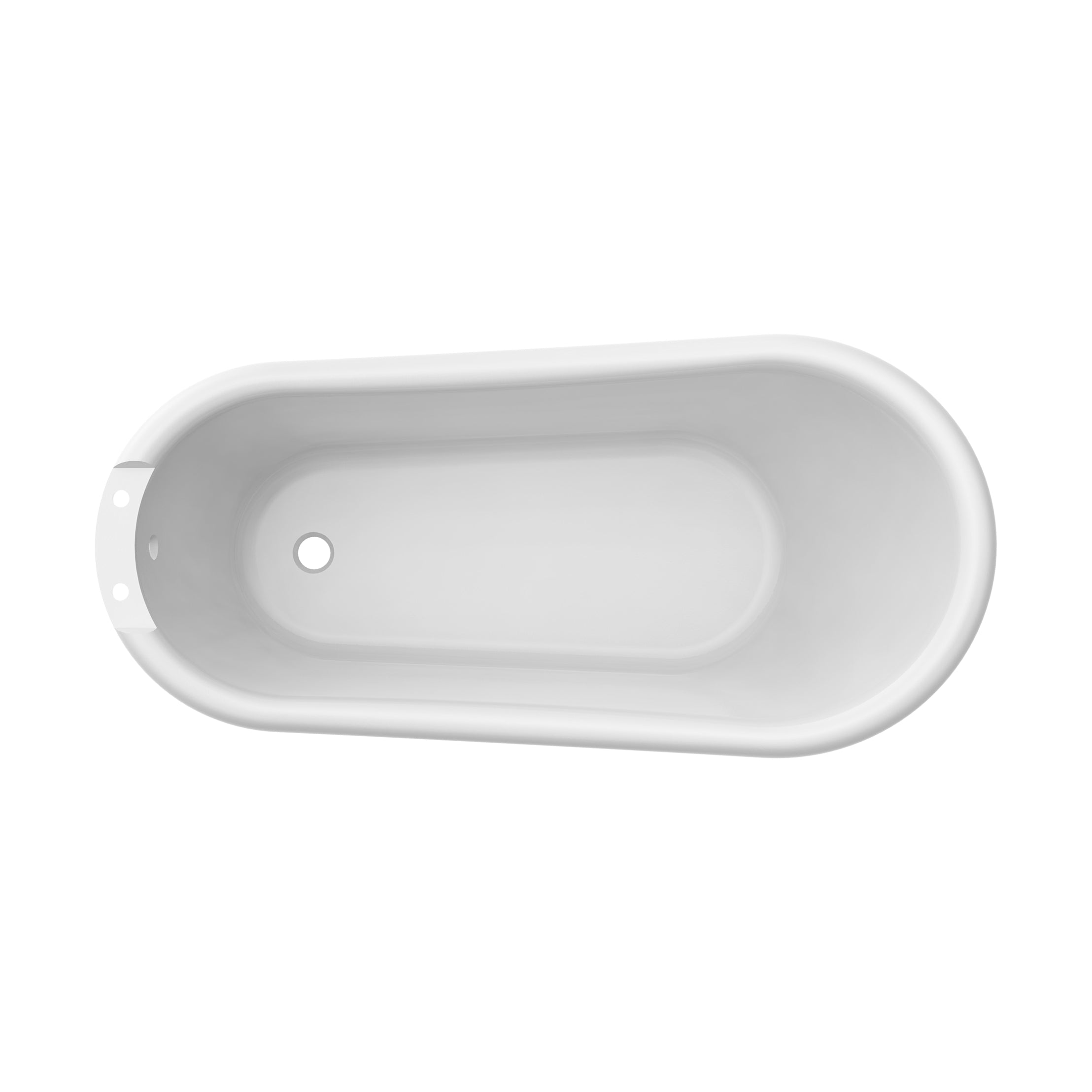 Hawke II 57-Inch Acrylic Slipper Clawfoot Tub - Rim Faucet Drillings - Lions Paw Feet | Alternative Image 04 | length:57 | faucet centers:7" | foot finish:Polished Nickel
