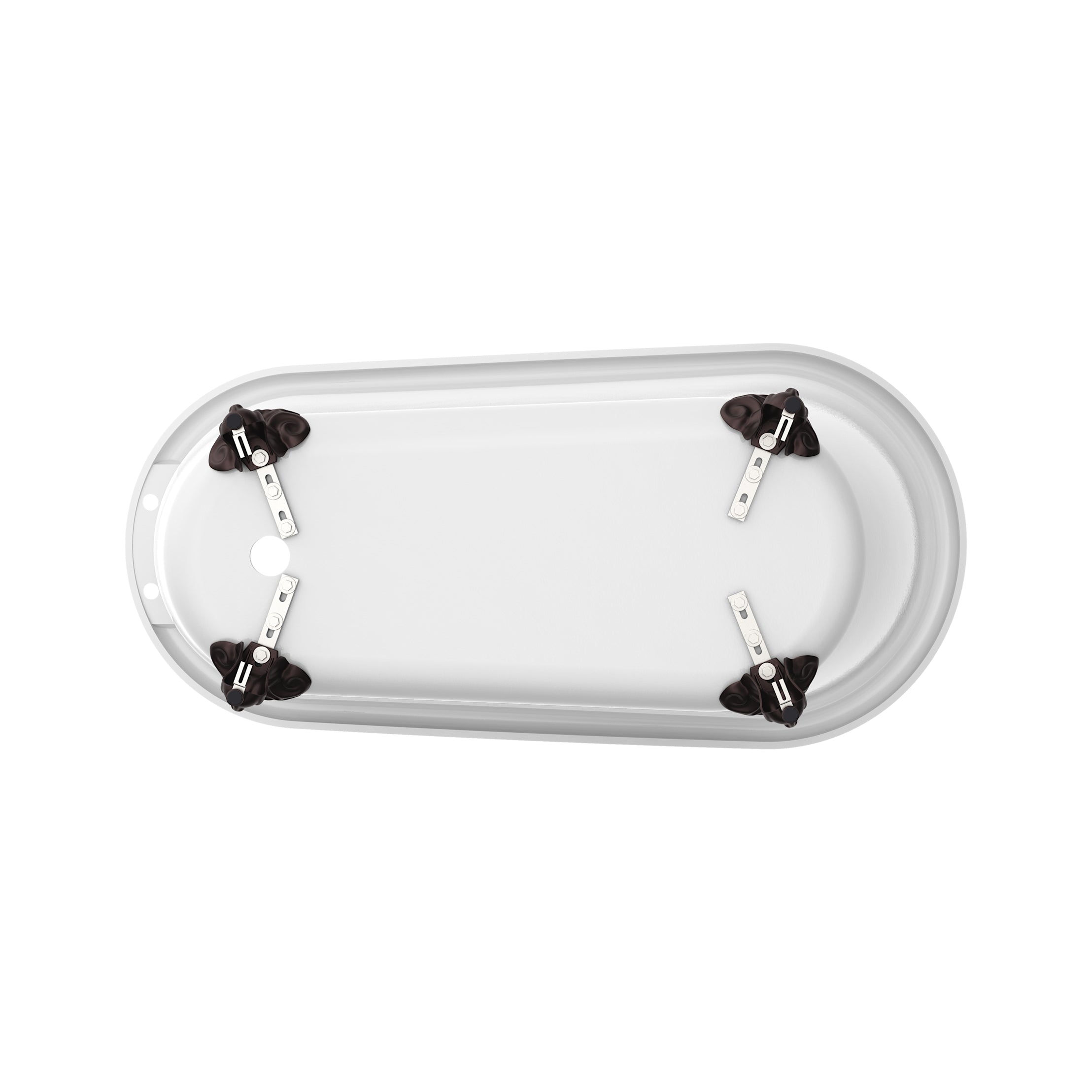 Hawke II 57-Inch Acrylic Slipper Clawfoot Tub - Rim Faucet Drillings - Imperial Ball and Claw Feet | Alternative Image 05 | length:57 | faucet centers:7" | foot finish:Oil Rubbed Bronze