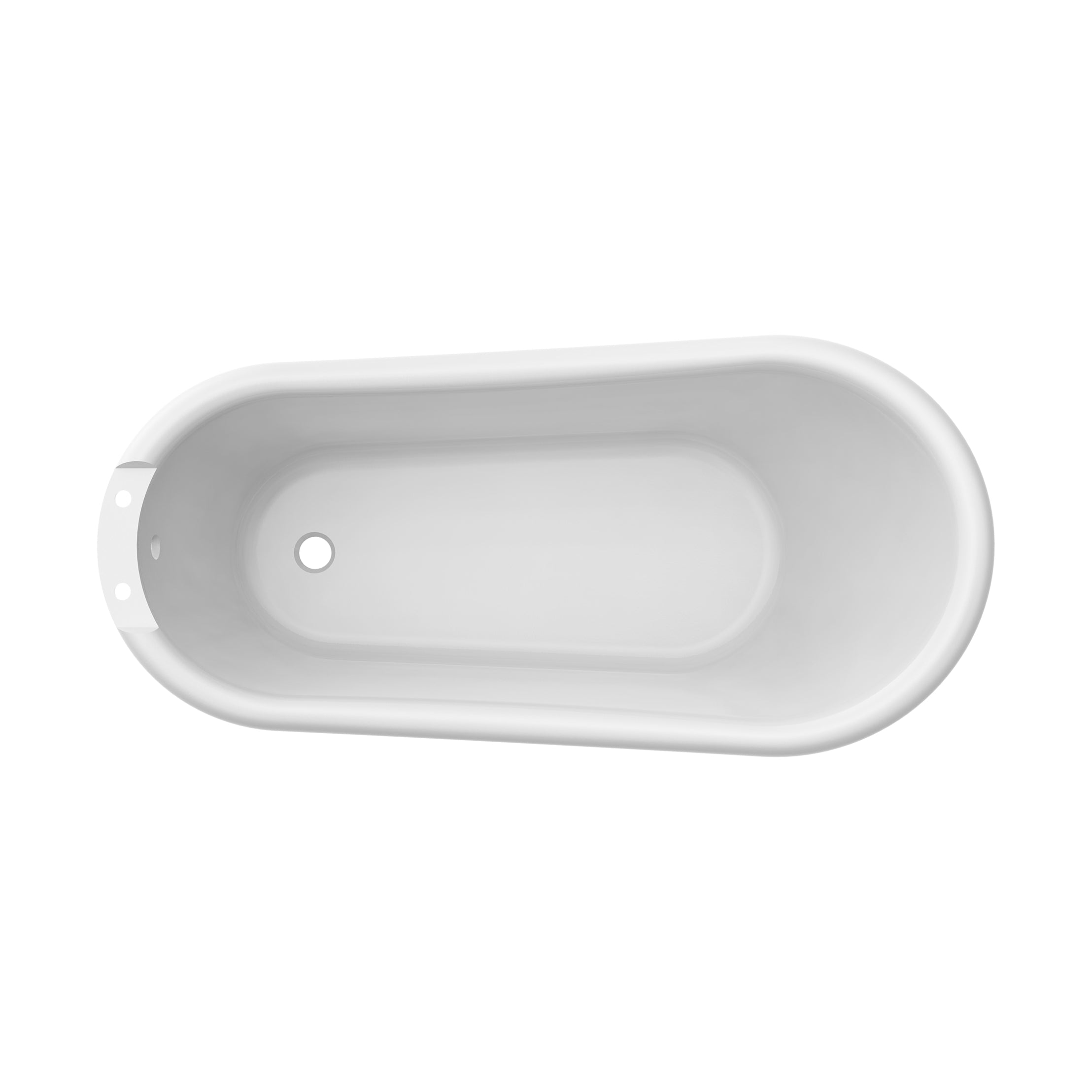 Hawke II 57-Inch Acrylic Slipper Clawfoot Tub - Rim Faucet Drillings - Imperial Ball and Claw Feet | Alternative Image 04 | length:57 | faucet centers:7" | foot finish:Oil Rubbed Bronze