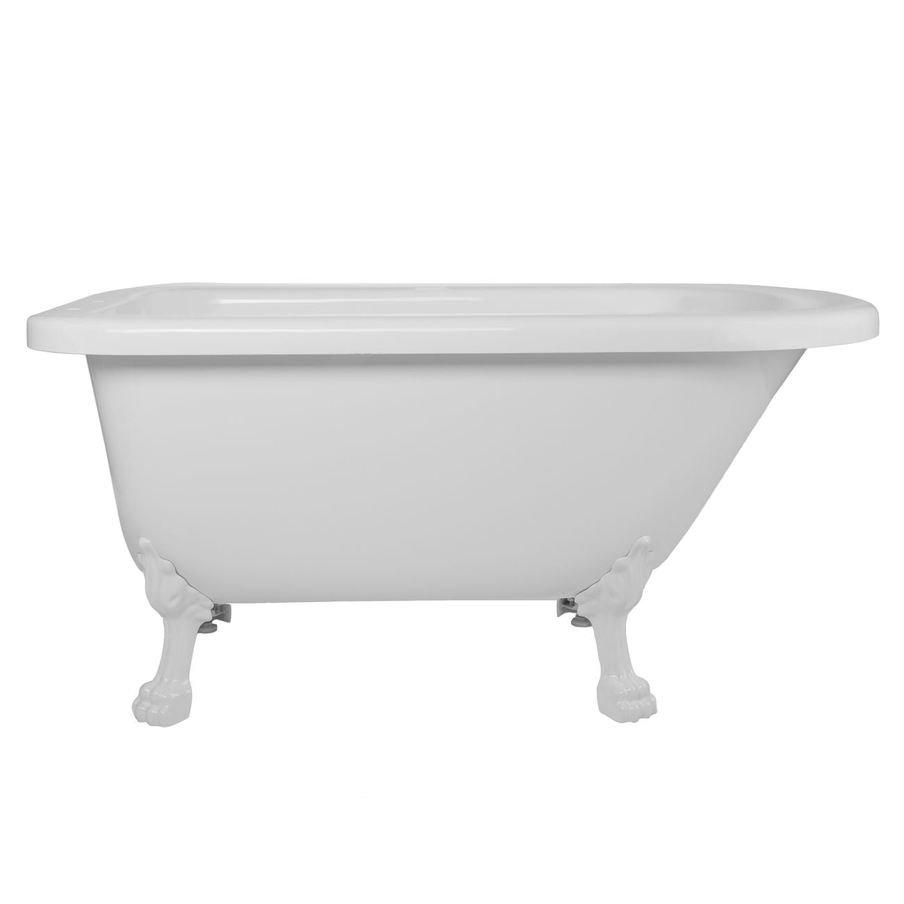 Adair 60 Inch Acrylic Clawfoot Classic Tub - Imperial Feet | Alternative Image 01 | length:59 | faucet centers:7" Tub Rim | foot finish:White
