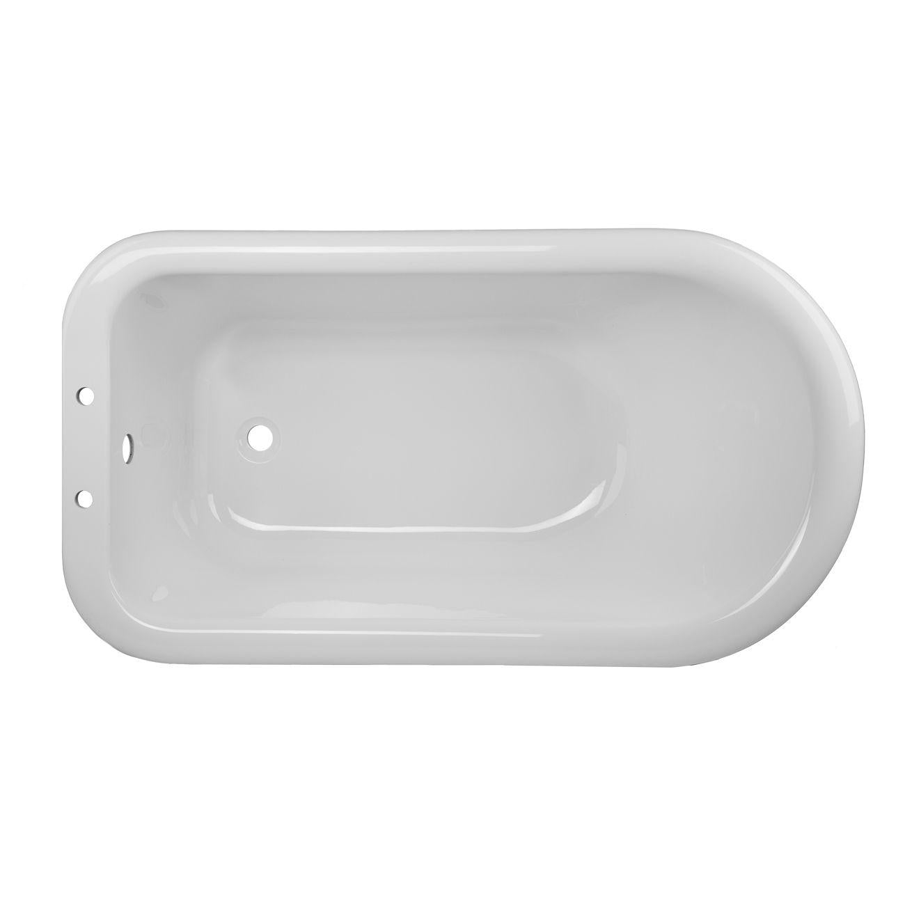 Adair 54 Inch Acrylic Clawfoot Classic Tub - Lion Paw Feet | Alternative Image 03 | length:54 | faucet centers:7" Tub Rim | foot finish:Brass