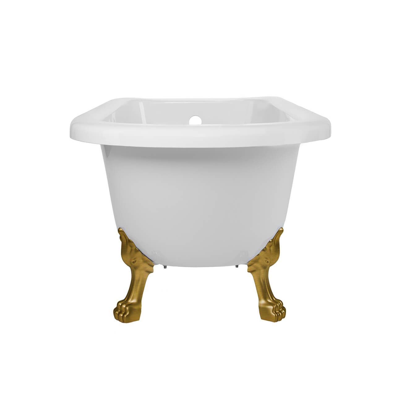 Adair 60 Inch Acrylic Clawfoot Classic Tub - Imperial Feet | Alternative Image 02 | length:59 | faucet centers:7" Tub Rim | foot finish:Brushed Brass