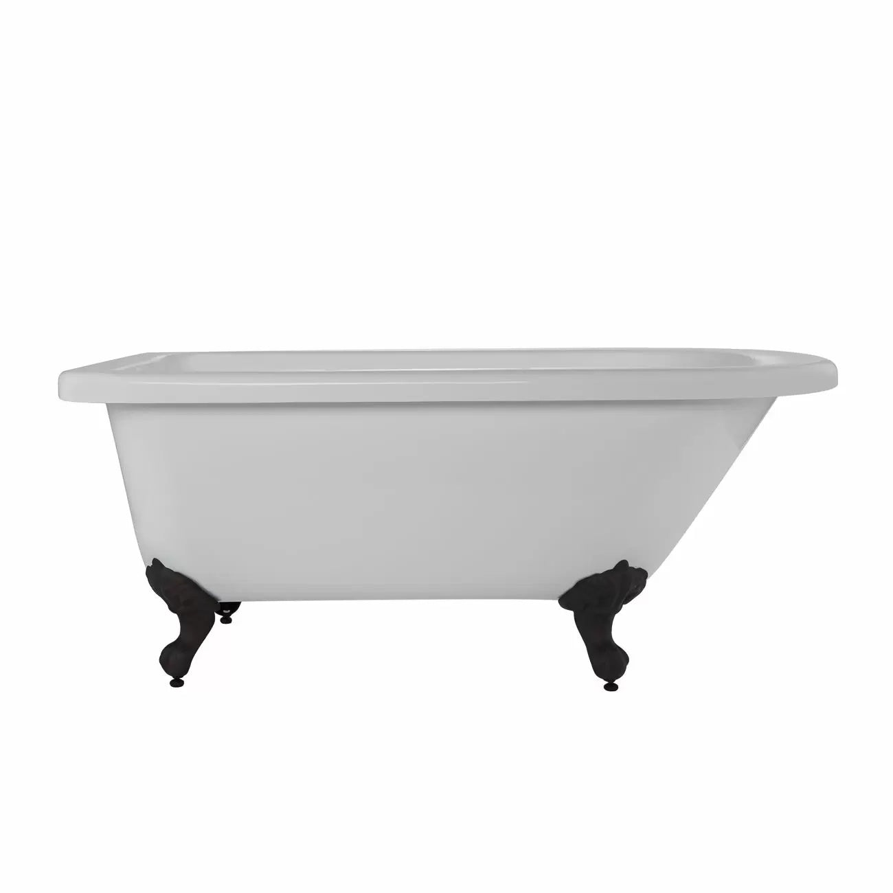 Adair 60 Inch Acrylic Clawfoot Classic Tub - Imperial Feet | Alternative Image 01 | length:59 | faucet centers:3-3/8" Tub Wall | foot finish:Oil Rubbed Bronze