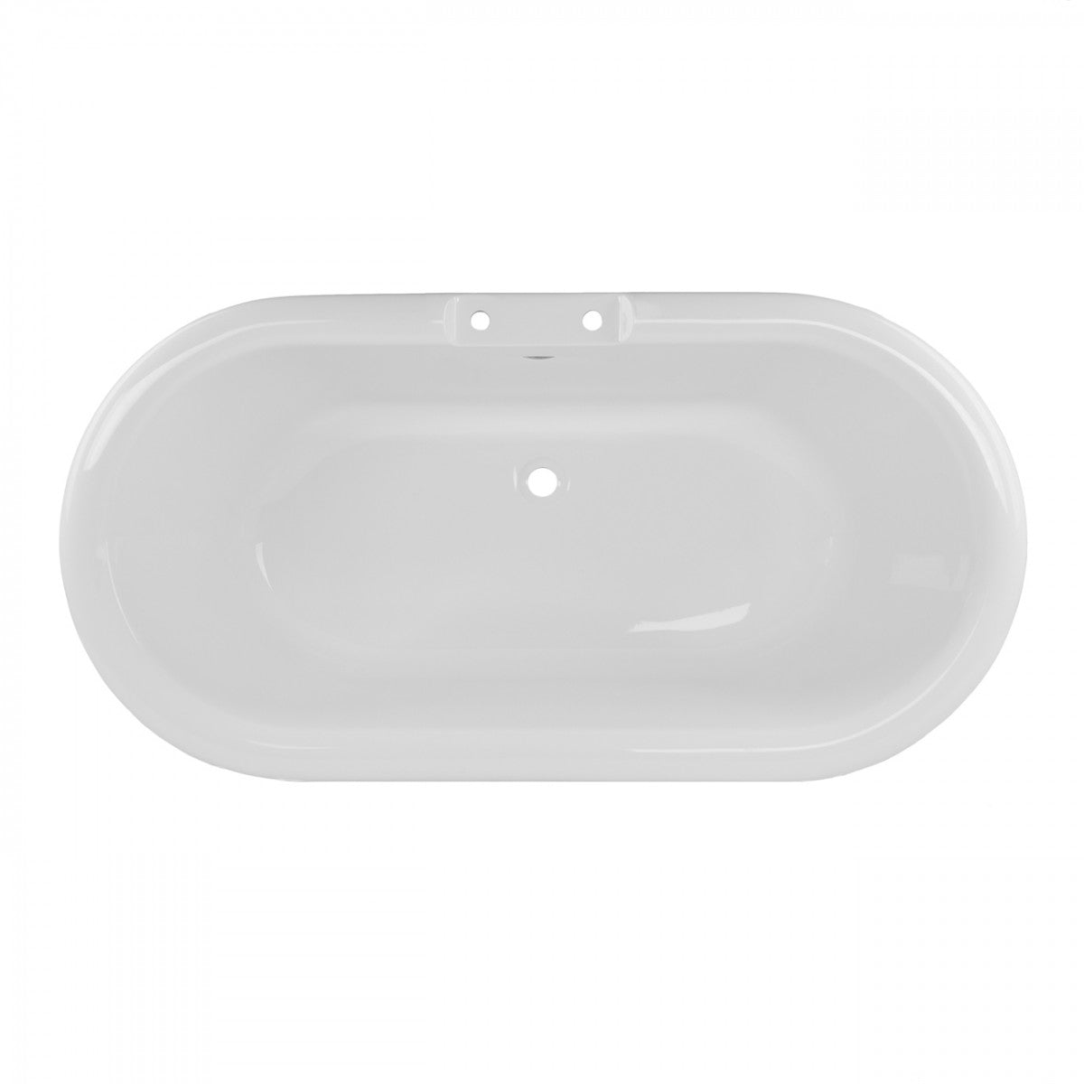 Kris II 66 Inch Acrylic Clawfoot Double Ended Tub - 7 inch Rim Faucet Drillings - Polished Nickel Lion Paw Feet | Alternative Image 05 | length:66.75 | faucet centers:7" Tub Rim | foot finish:Polished Nickel