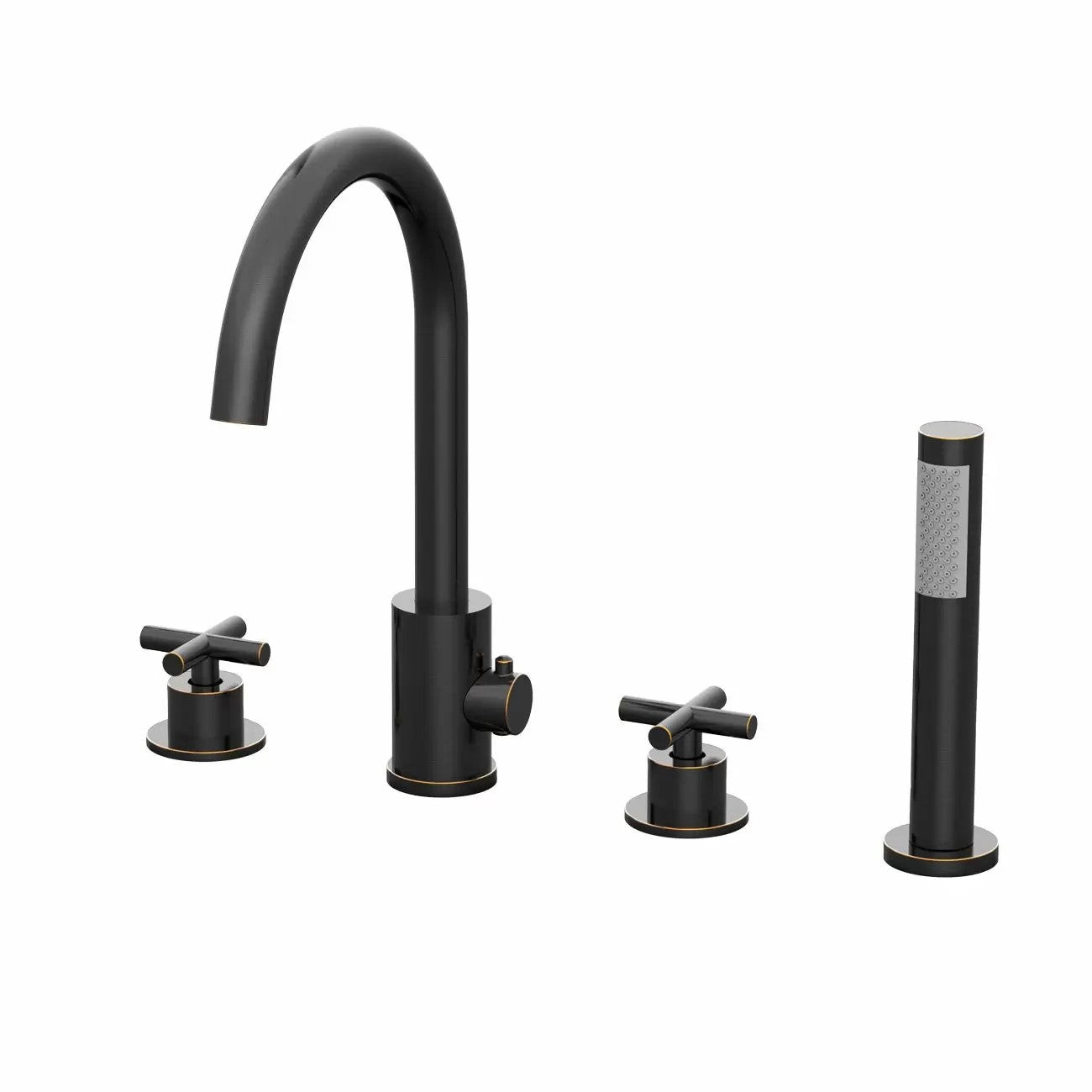 Roman Deck Mount Tub Faucet with Handshower-Oil Rubbed Bronze | Alternative Image 01 | finish:Oil Rubbed Bronze