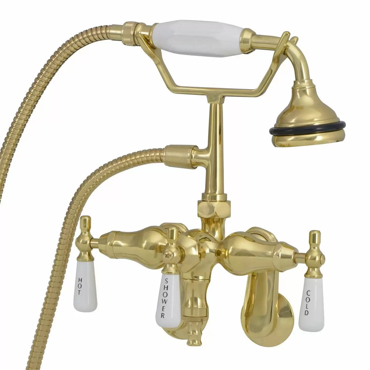 Tub Wall Mount English Telephone Faucet - Down Spout | Alternative Image 01 | finish:Chrome