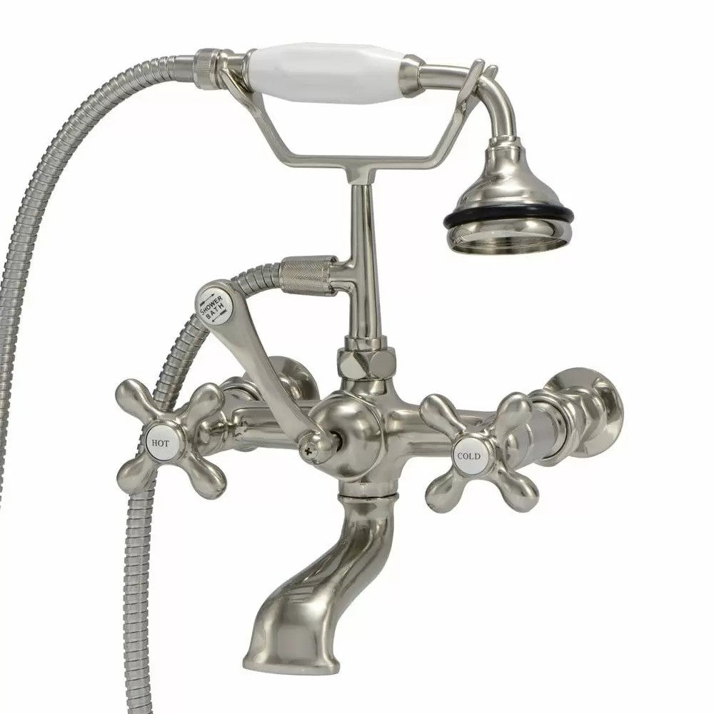 Wall Mount English Telephone Faucet - Classic Spout | Alternative Image 01 | finish:Brushed Nickel