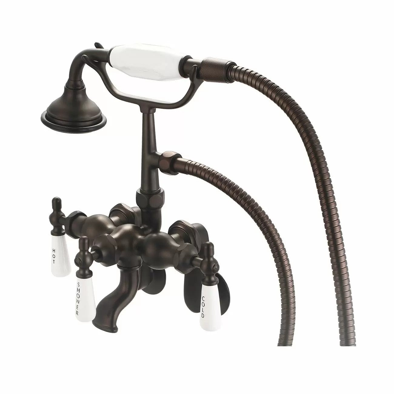 Tub Wall Mount English Telephone Faucet - Classic Spout | Alternative Image 01 | finish:Oil Rubbed Bronze