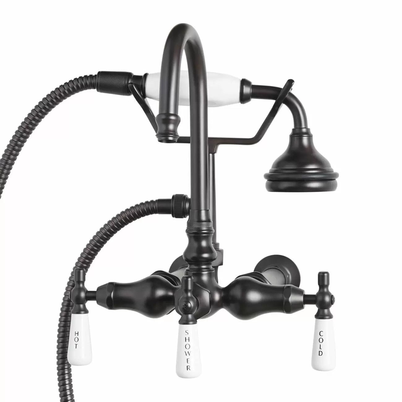 Wall Mount English Telephone Faucet - Gooseneck Spout | Alternative Image 01 | finish:Oil Rubbed Bronze
