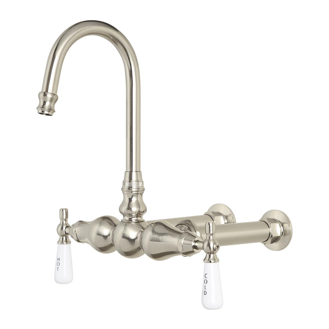 Wall Mount Faucet - Gooseneck Spout | Alternative Image 02 | finish:Brushed Nickel