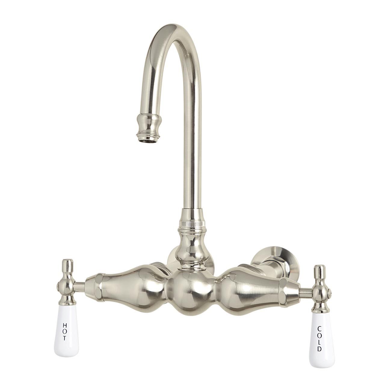 Wall Mount Faucet - Gooseneck Spout | Alternative Image 01 | finish:Brushed Nickel