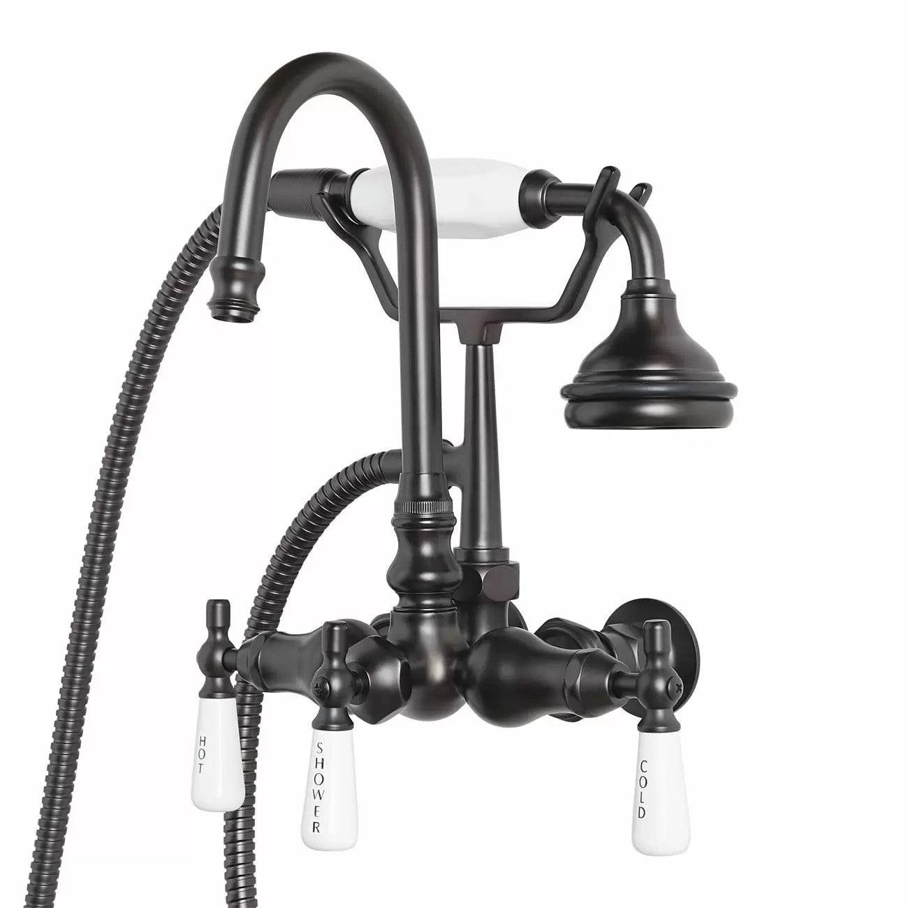 Wall Mount English Telephone Faucet - Gooseneck Spout | Alternative Image 02 | finish:Oil Rubbed Bronze