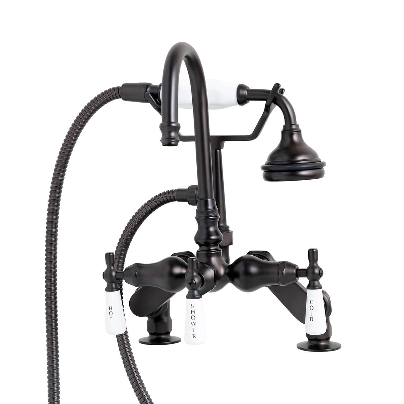 Rim Mount Adjustable Faucet - Gooseneck Spout | Alternative Image 01 | finish:Oil Rubbed Bronze