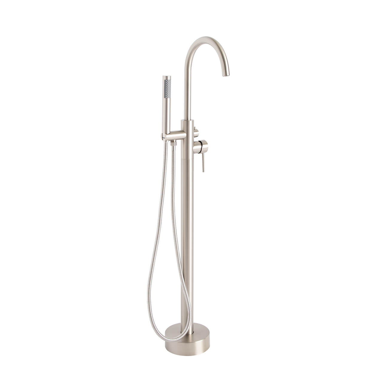 Contemporary Freestanding Tub Faucet - Brushed Nickel | Alternative Image 01 | finish:Brushed Nickel
