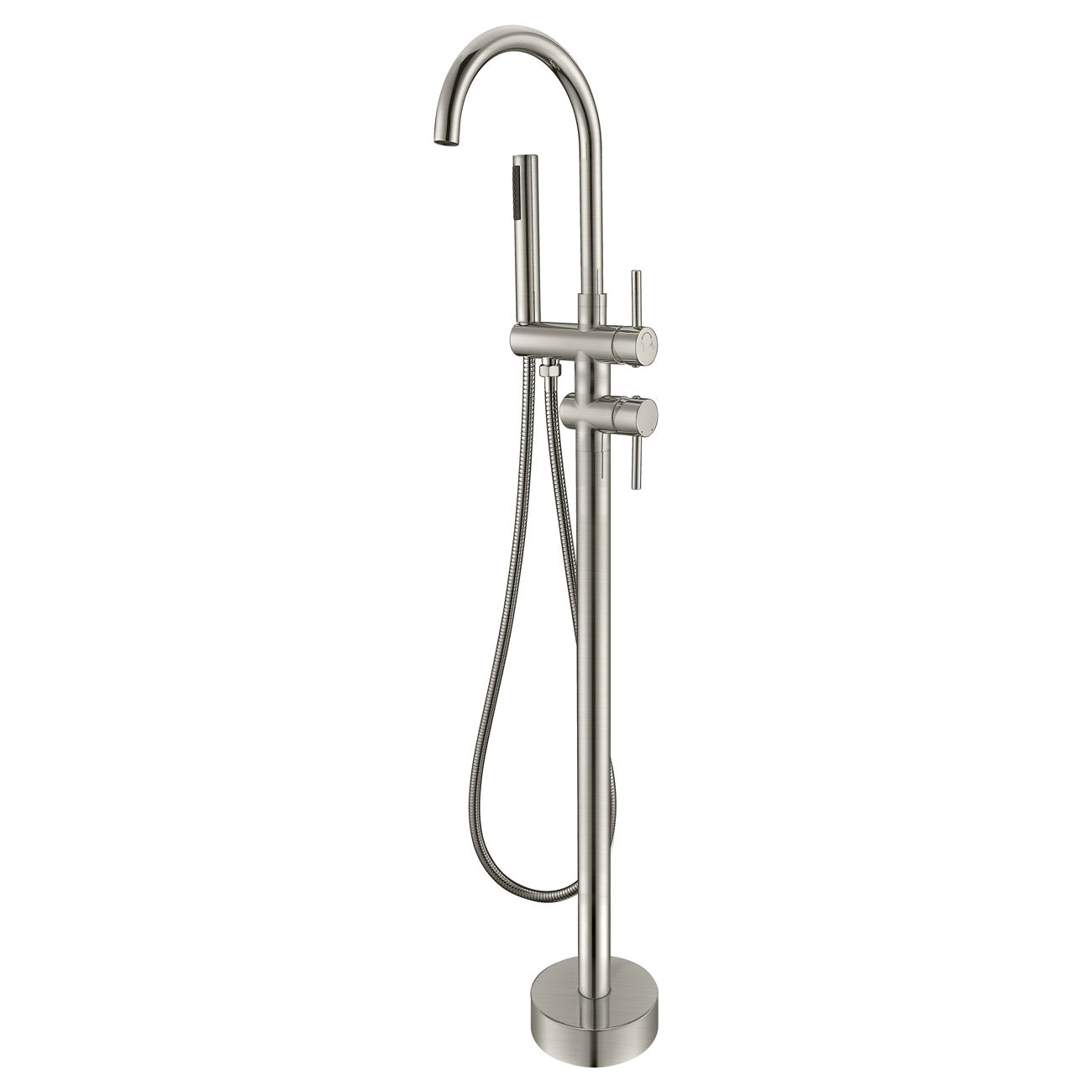 Contemporary High Flow Freestanding Bathtub Faucet - Brushed Nickel | Alternative Image 01 | finish:Brushed Nickel
