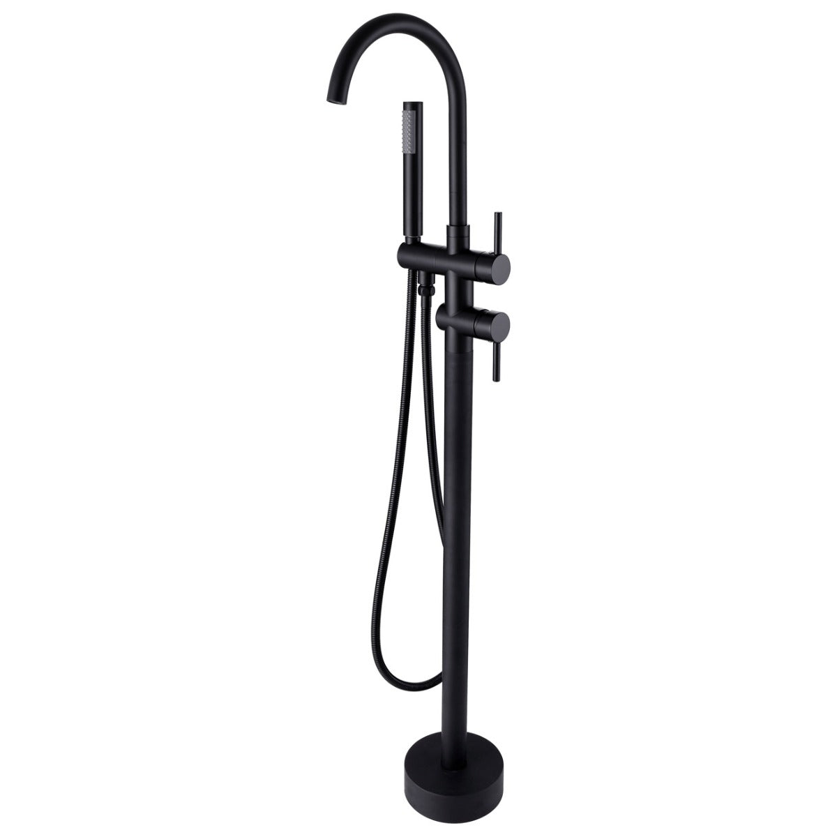 Contemporary High Flow Freestanding Bathtub Faucet - Matte Black | Alternative Image 01 | finish:Matte Black