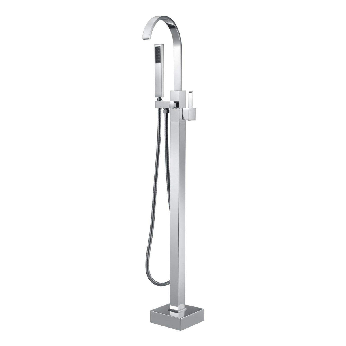 Contemporary Freestanding Gooseneck Tub Faucet - Chrome | Alternative Image 01 | finish:Chrome