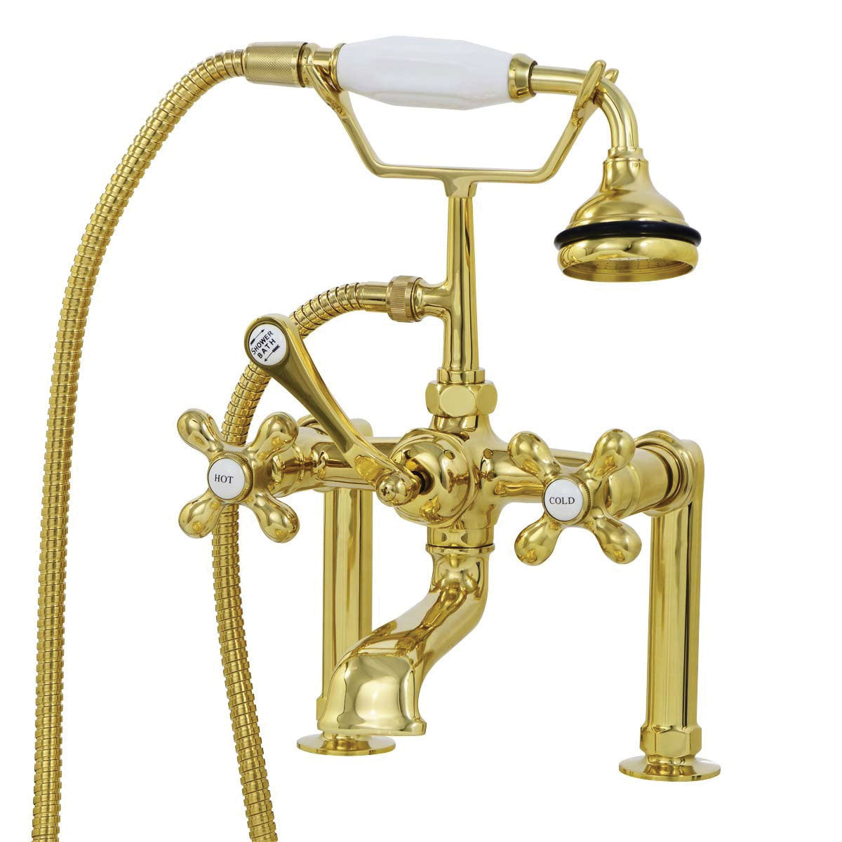 Rim Mount English Telephone Faucet - Classic Spout | Alternative Image 01 | finish:Brushed Nickel