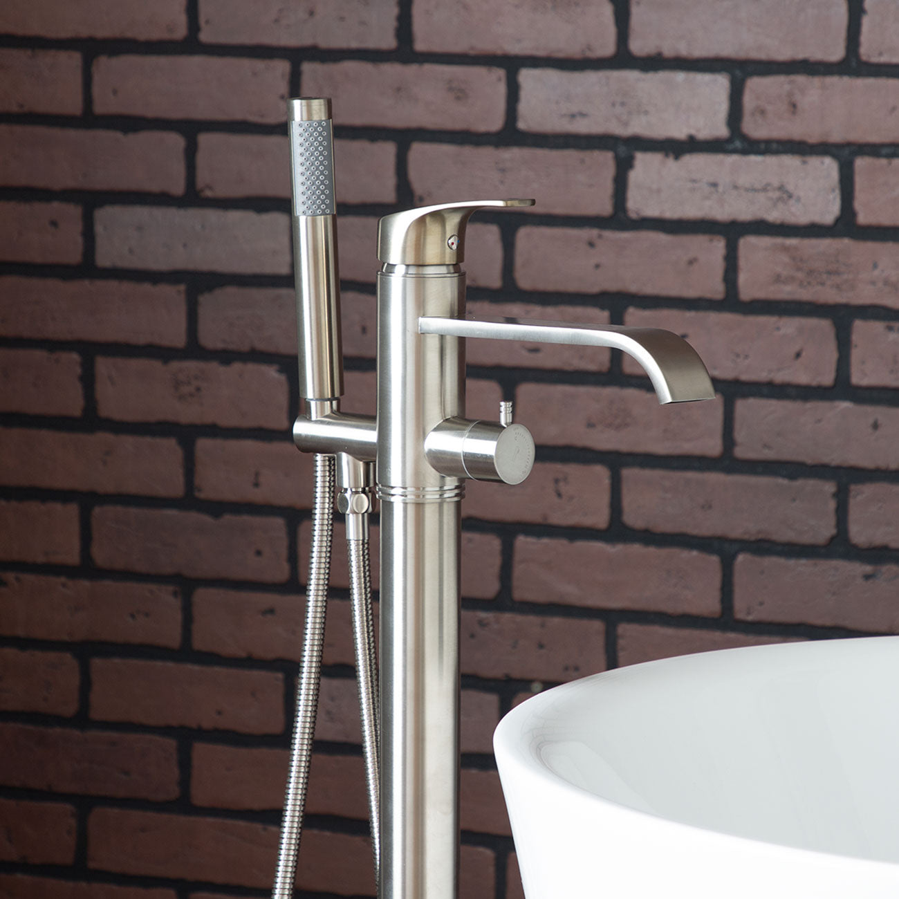 High Flow Freestanding Faucet - Brushed Nickel | Alternative Image 03 | finish:Brushed Nickel