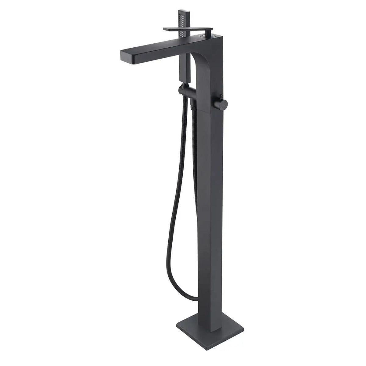 Infinity High-Flow Geometric Freestanding Tub Faucet | Alternative Image 01 | finish:Matte Black