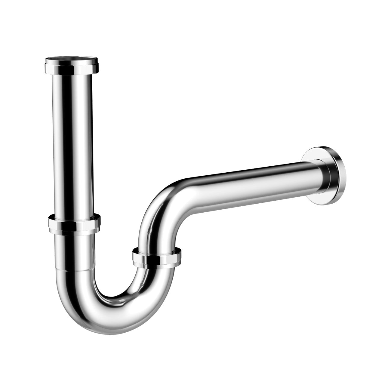Solid Brass Kitchen Sink P Trap | Alternative Image 01 | finish:Chrome