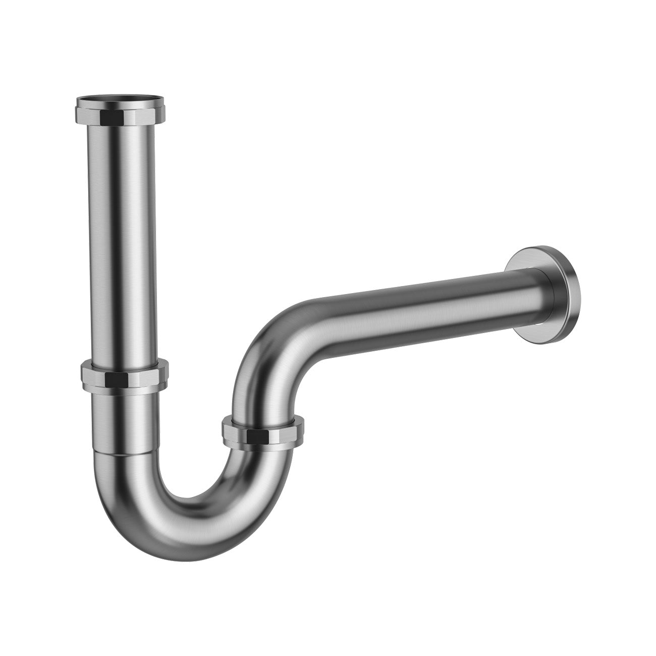 Solid Brass Kitchen Sink P Trap | Alternative Image 01 | finish:Brushed Nickel