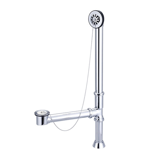 Chain and Stopper Clawfoot Tub Drain | Alternative Image 01 | finish:Brushed Nickel