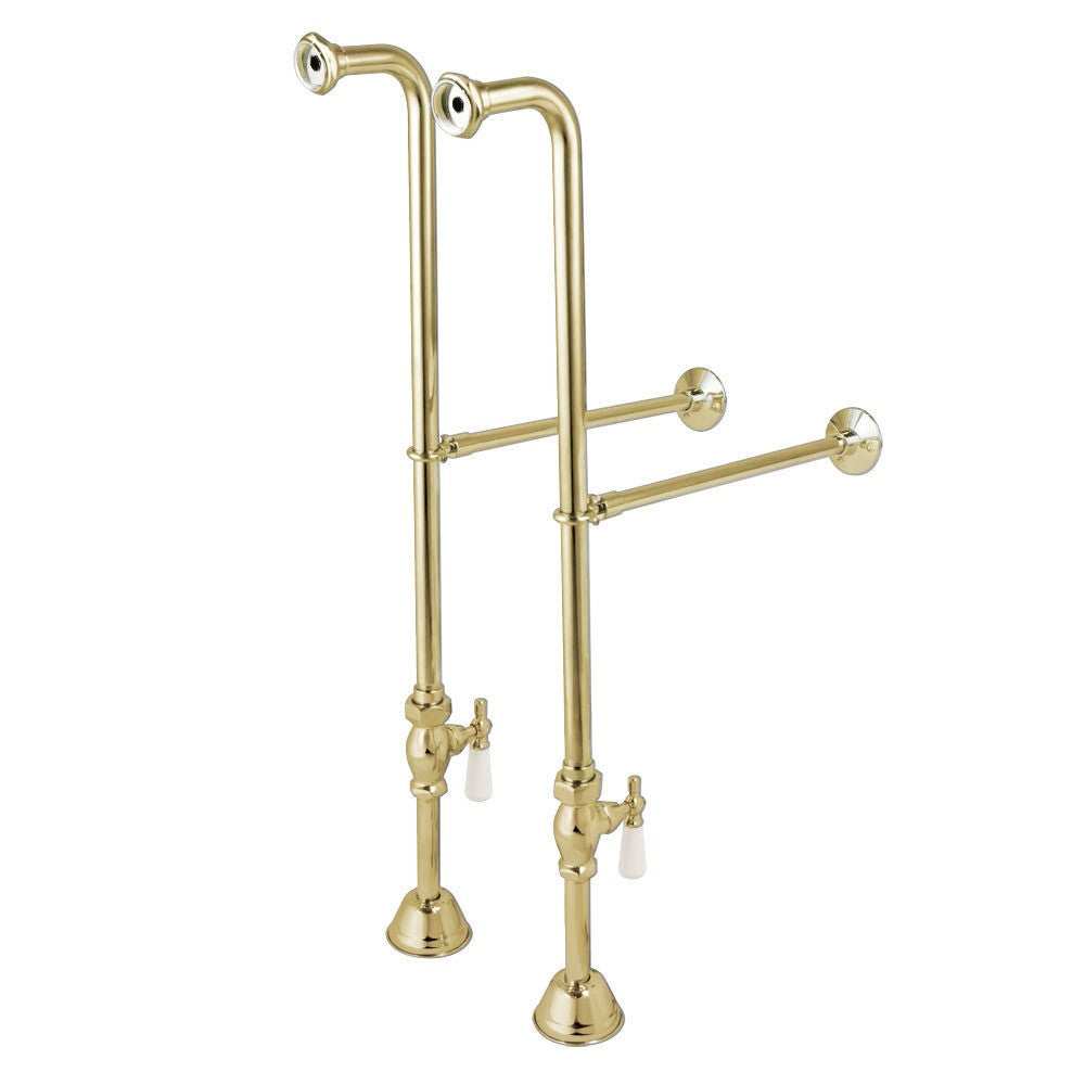 Freestanding Supply Lines - Supercoated Brass | Alternative Image 01 | finish:Polished Brass