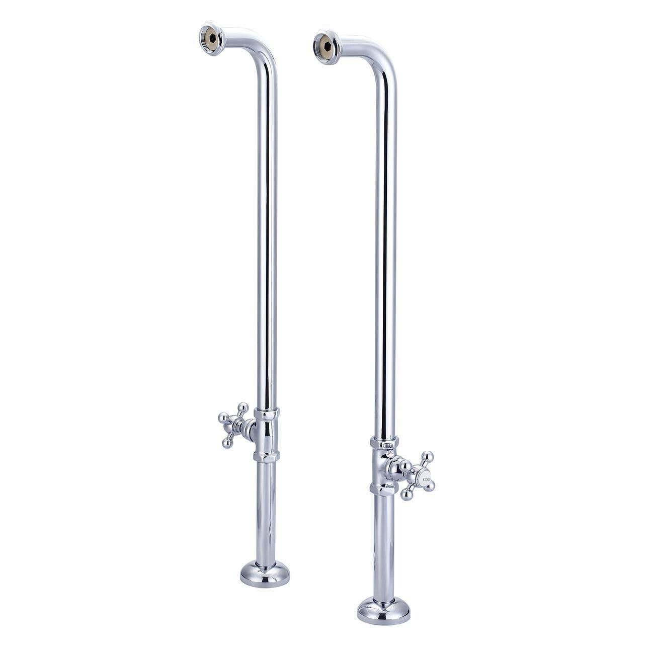 Single Offset Freestanding Tub Supply Lines - Oil Rubbed Bronze | Alternative Image 03 | finish:Oil Rubbed Bronze