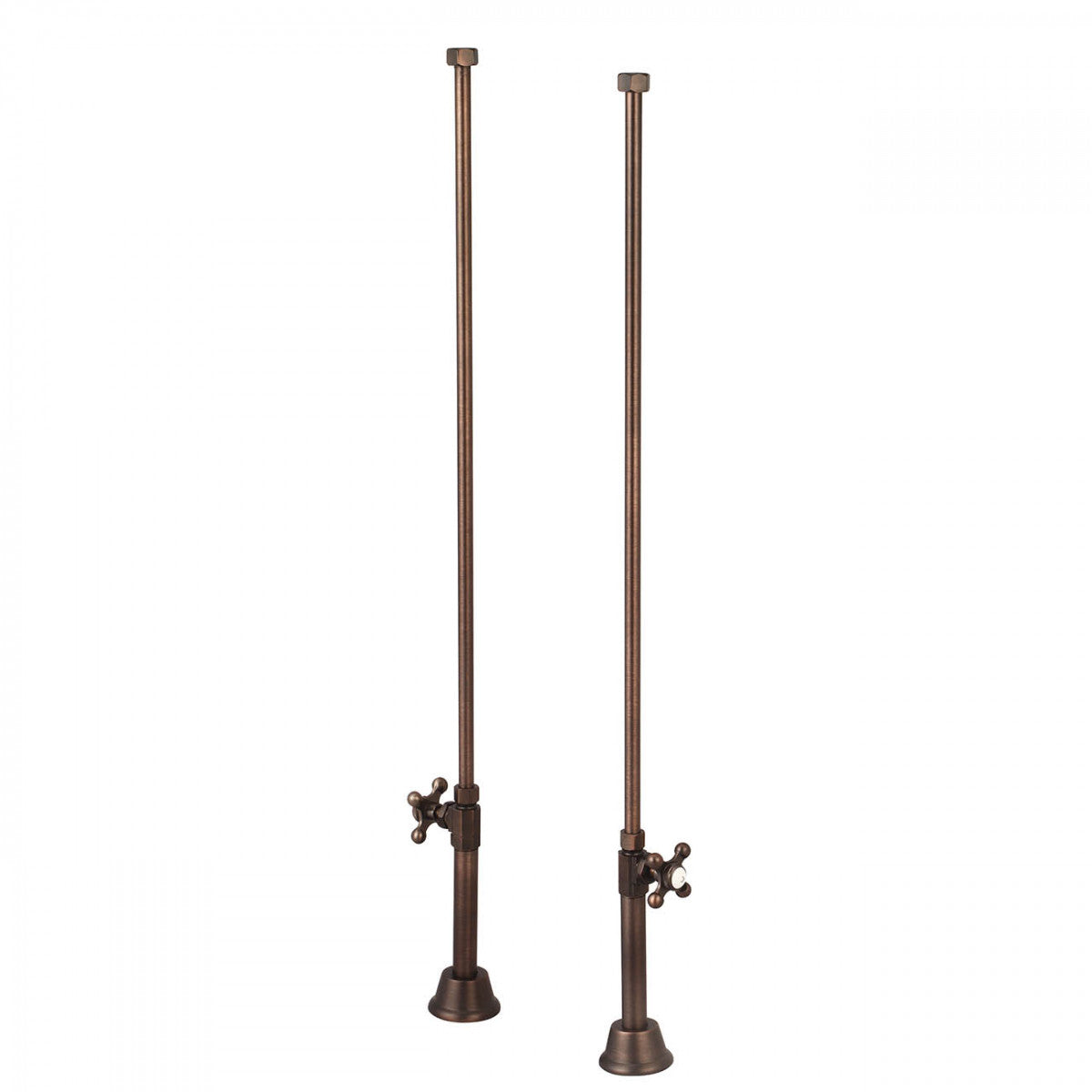 Clawfoot Tub Straight Tub Supply Lines with Shut Off Valves | Alternative Image 03 | finish:Matte Black