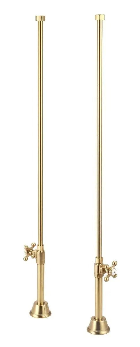 Clawfoot Tub Straight Tub Supply Lines with Shut Off Valves | Alternative Image 04 | finish:Matte Black